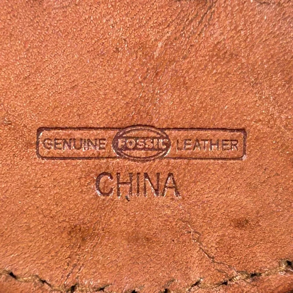 Fossil 2 1/2" Wide Braided Leather Buckle, Size Medium. Bohemian Boho-Chic - Picture 7 of 9